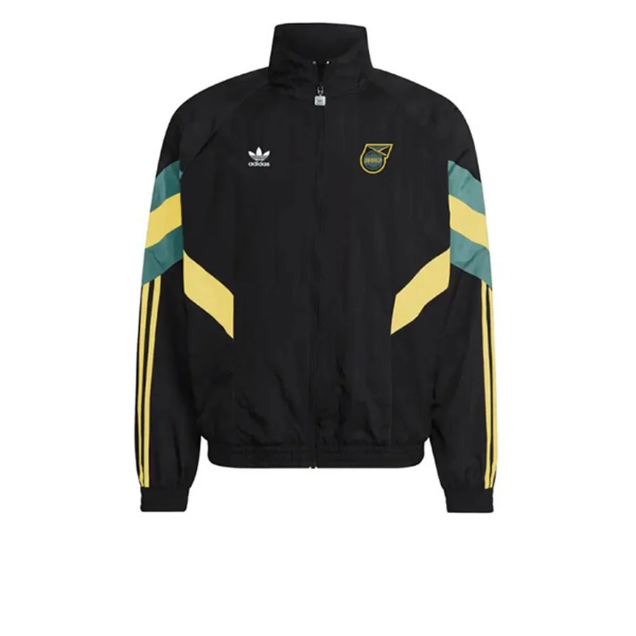 Grey Colorblock Track Jacket Jacket — Black
