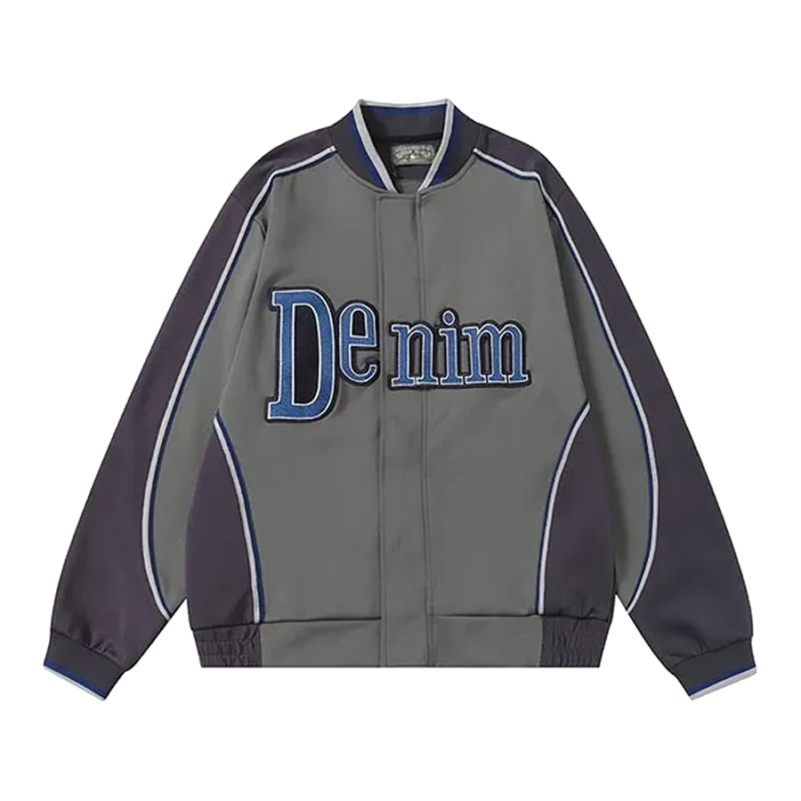 Alpina Grey and Navy Varsity Jacket