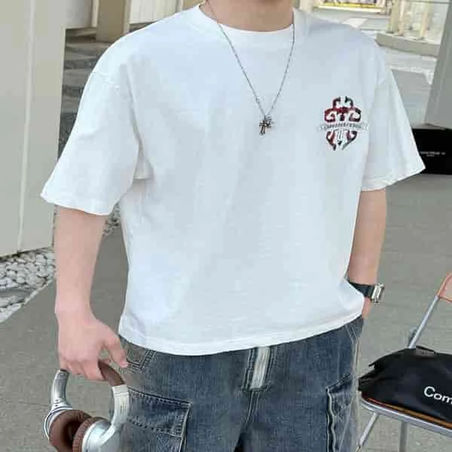Chrome Hearts White Small Chest Graphic Logo T-Shirt