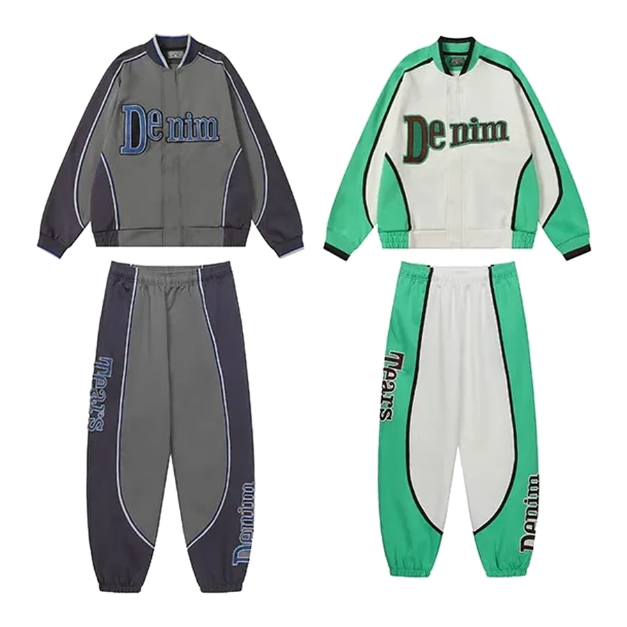 Denim Tears Patchwork Logo Bomber Tracksuit Set
