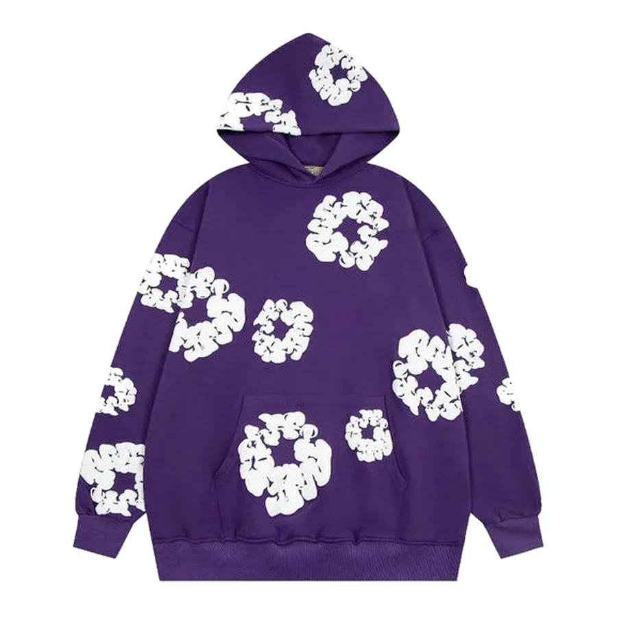 Denim Tears Purple All Over Wreath Hoodie