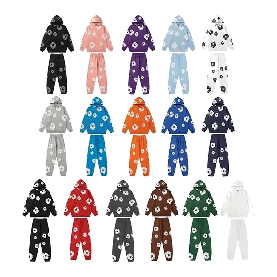 Denim Tears Wreath Graphic Hoodie and Sweatpants Set