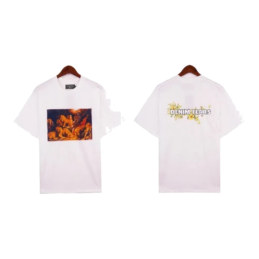 Denim Tears White Graphic Print Cotton T-Shirt