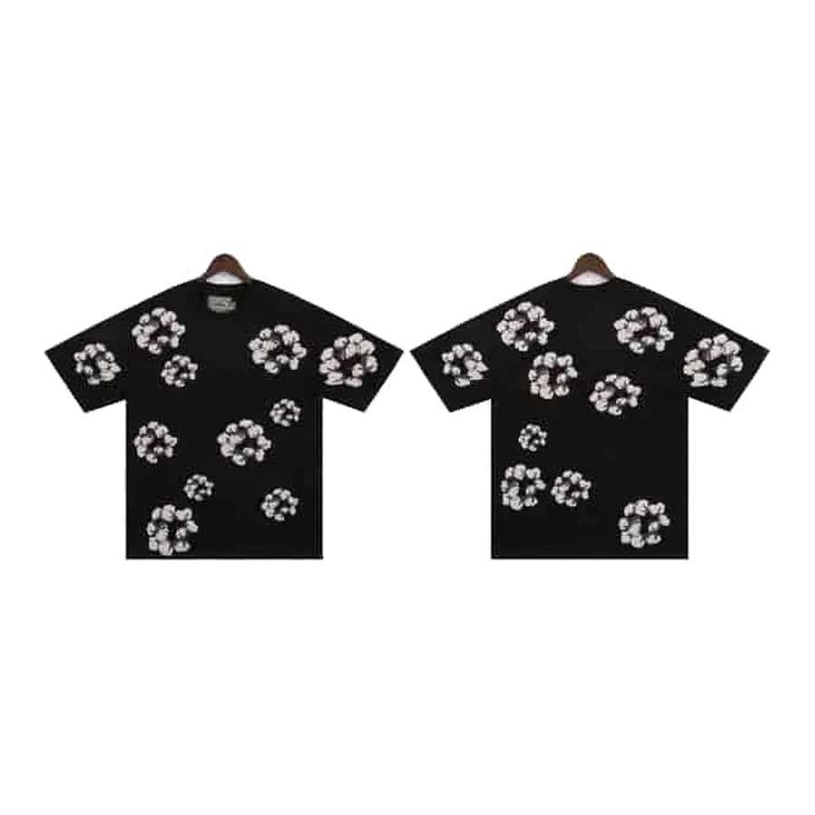 Denim Tears Black Cotton Wreath Graphic Tshirt 2