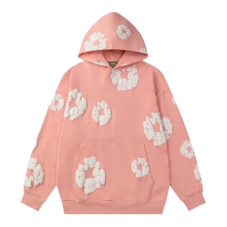 Denim Tears Pink Floral Wreath Cotton Hoodie
