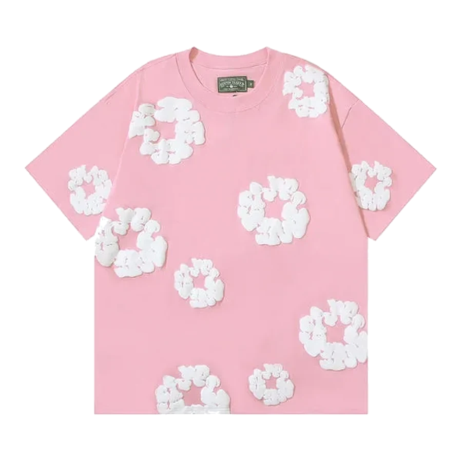Denim Tears Pink Wreath Graphic T-Shirt