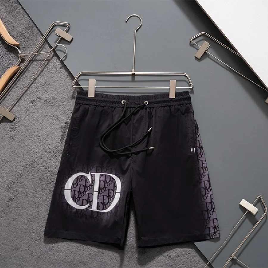 Dior Black Cd Logo With Monogram Side Panel Shorts
