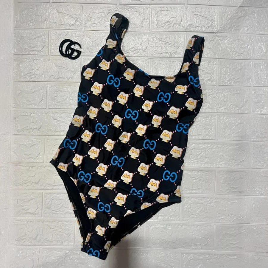 Gucci Black Repeating Gg Logo And Cat Pattern Swim Shorts