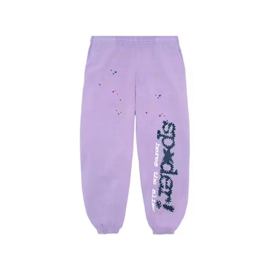 Lavender Sp5der Graphic Sweatpants