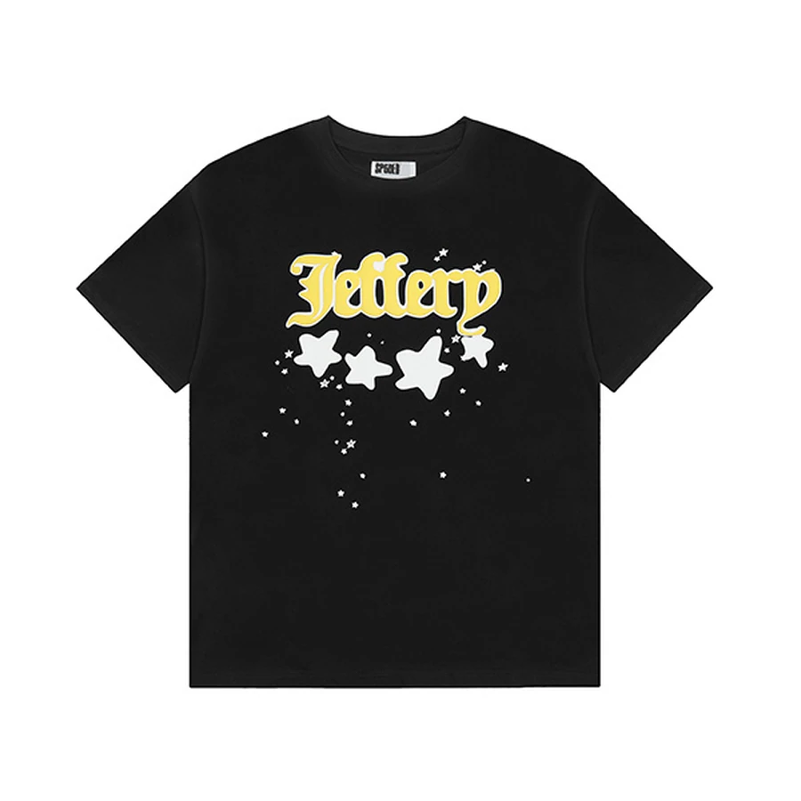 Sp5der Black Star Graphic T-Shirt