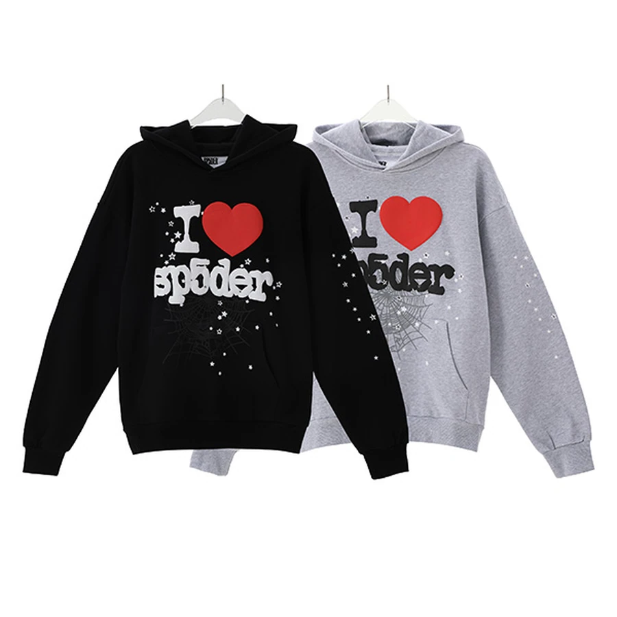 Sp5der Multi-Color I Heart Spider Graphic Hoodie