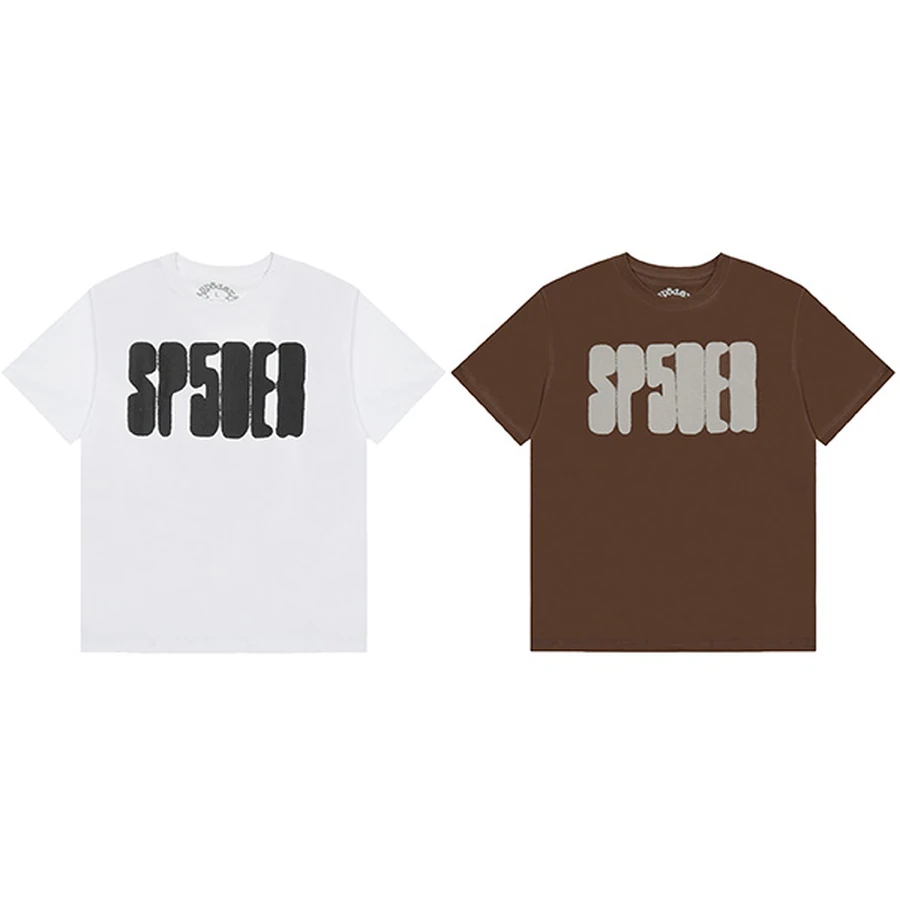 Sp5der Multi-Color Plain Logo Graphic T-Shirt