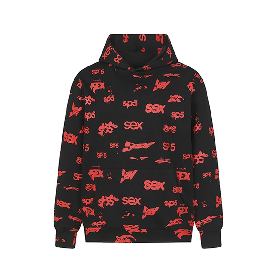 Sp5der Brown Star Graphic Hoodie