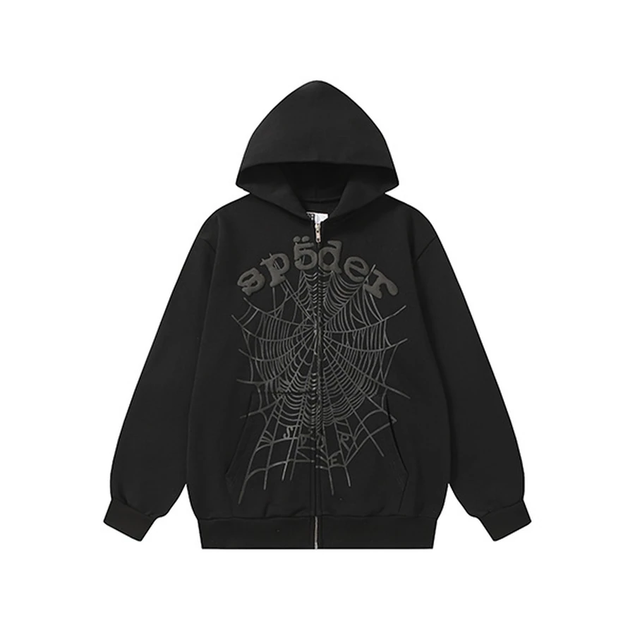 Sp5der Brown Araignee Logo Hoodie