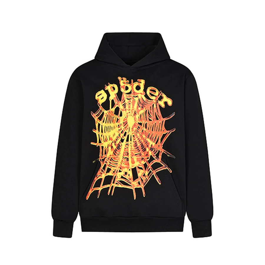 Sp5der Black Spider Web Graphic Hoodie