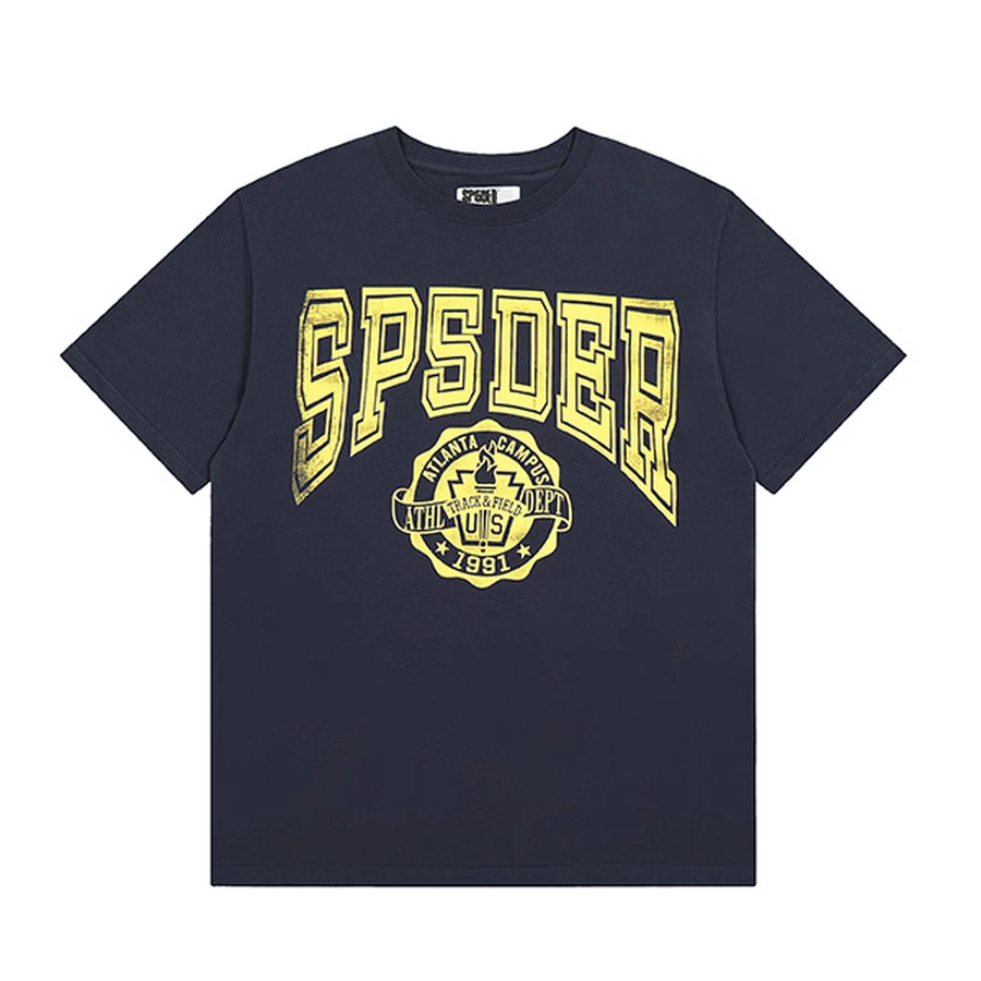Sp5der Navy Atlanta Campus Graphic T-Shirt