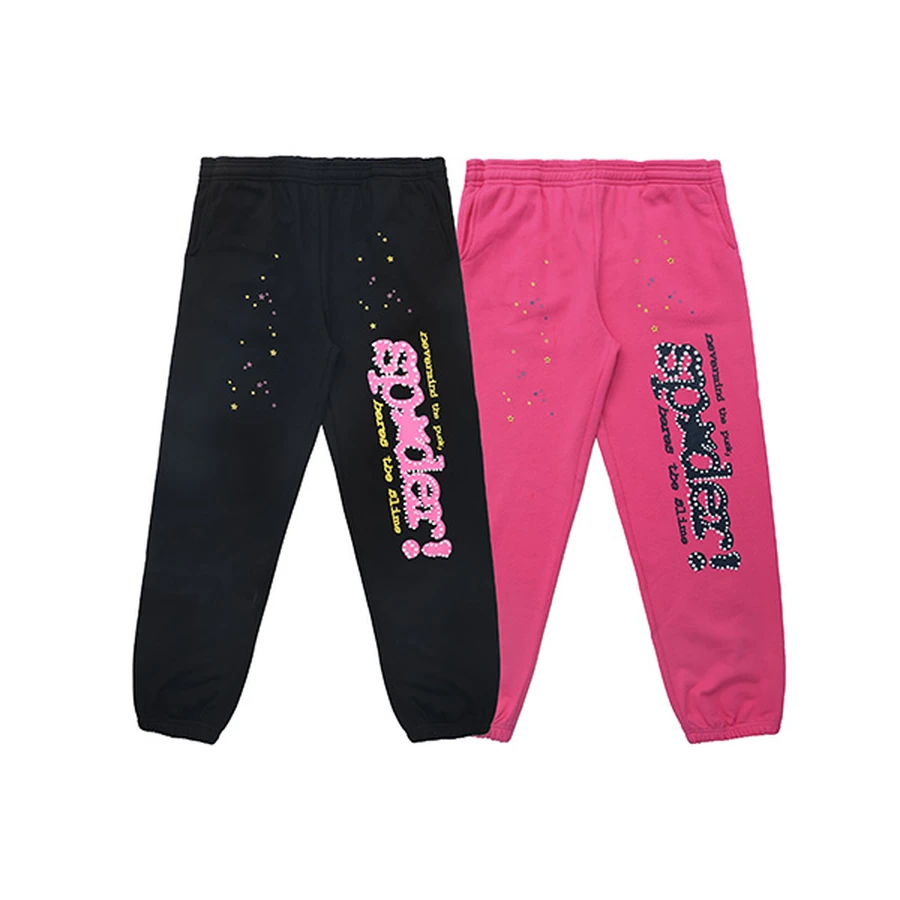 Sp5der Multi-Color Star Graphic Sweatpants