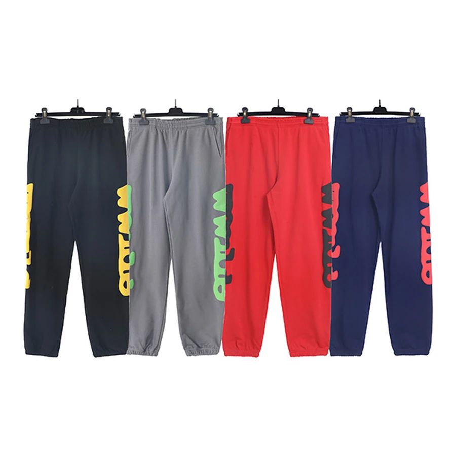Sp5der Multi-Color Atlanta Text Graphic Sweatpants