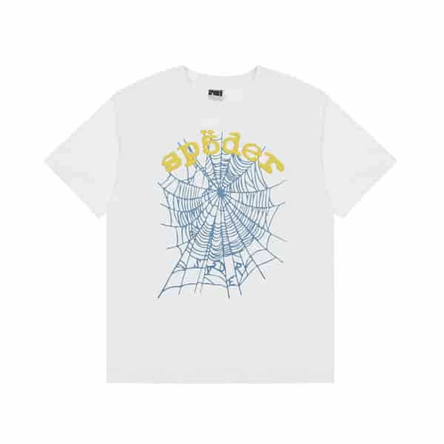 Sp5der Beige Spider Web Graphic Hoodie