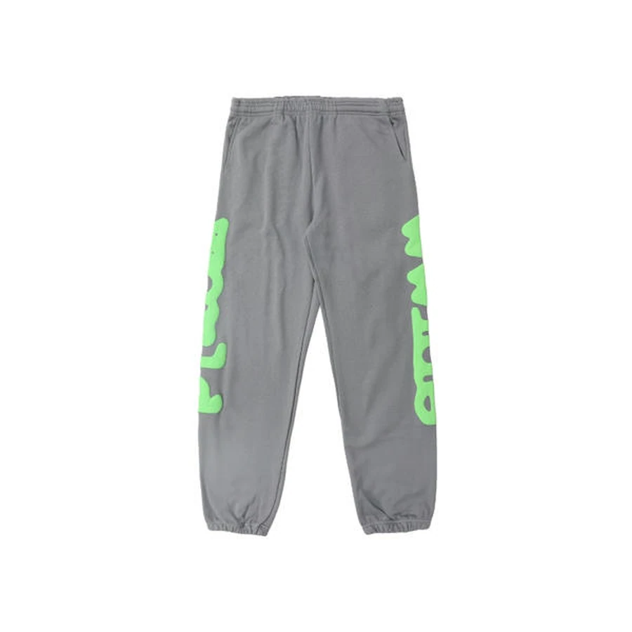 Sp5der Grey Pink Slime Logo Sweatpants