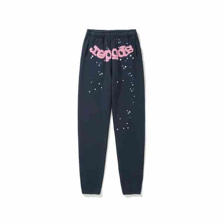 Sp5der Black Pink Bubble Logo Sweatpants