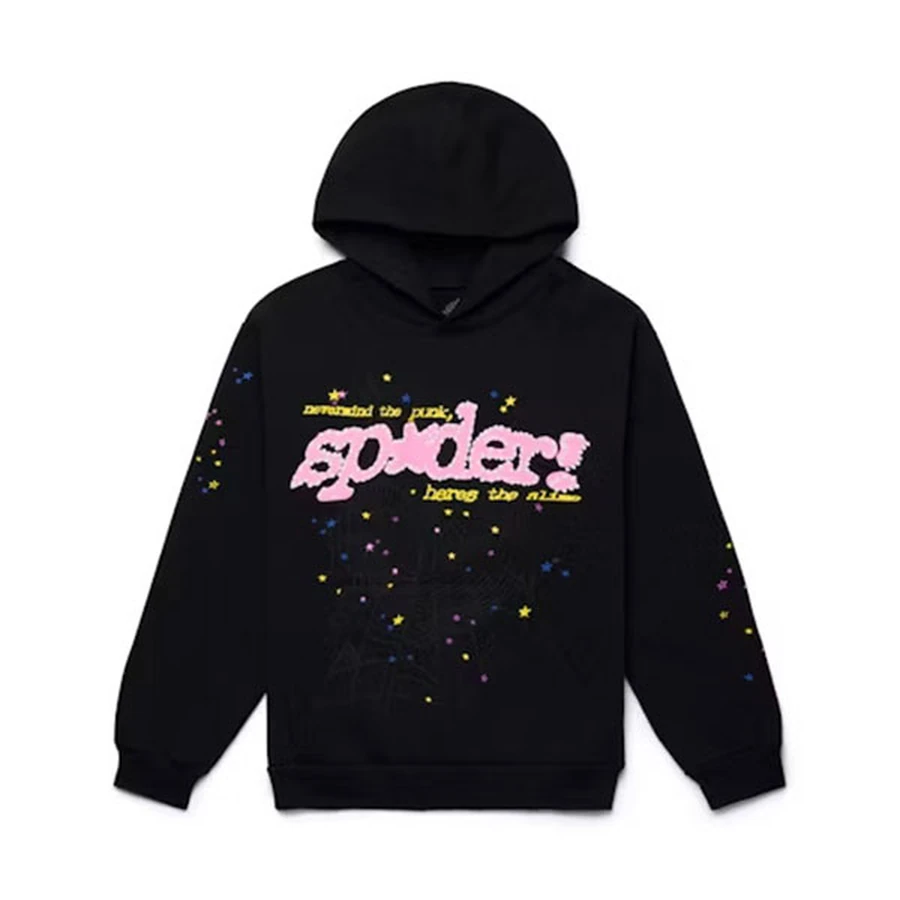 Sp5der Black Web Graphic Hoodie 3
