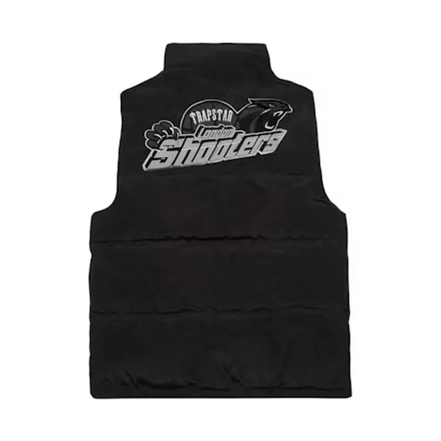 Trapstar Black Embroidered Varsity Style Logo Vest