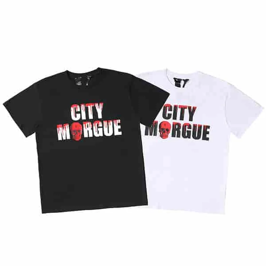 VLONE Black, White Skull And Text Graphic T-Shirt