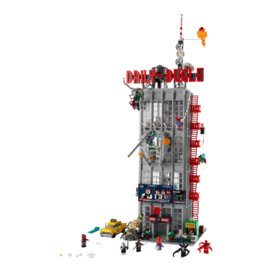 LEGO Marvel/Batman/DC Newspaper Office Tower Display Model