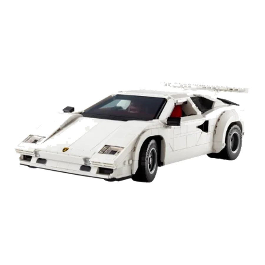 LEGO icons White Sports Car Brick Model
