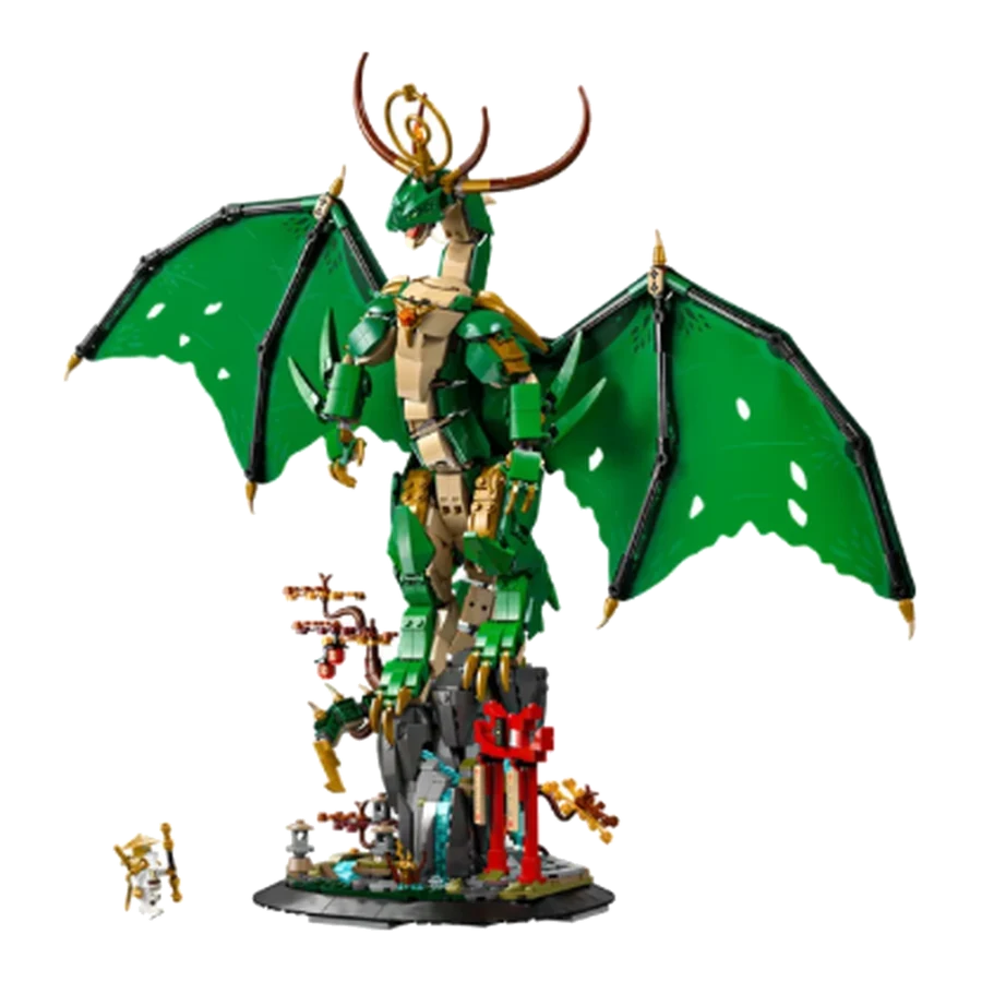 LEGO Others Majestic Green Dragon Display Model