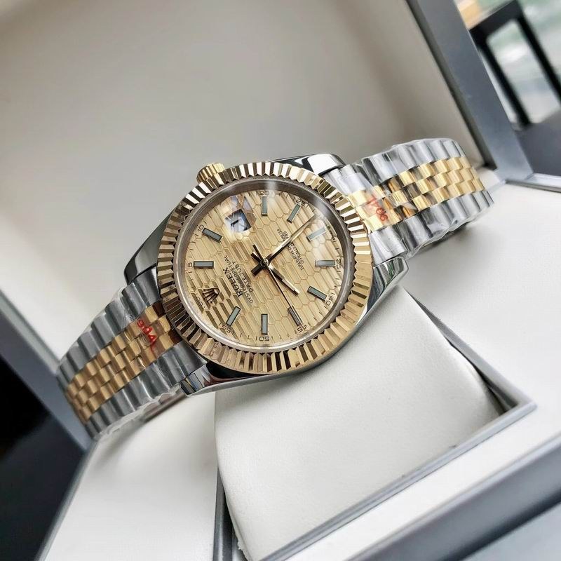 Rolex Datejust Gold Honeycomb Dial Two-Tone