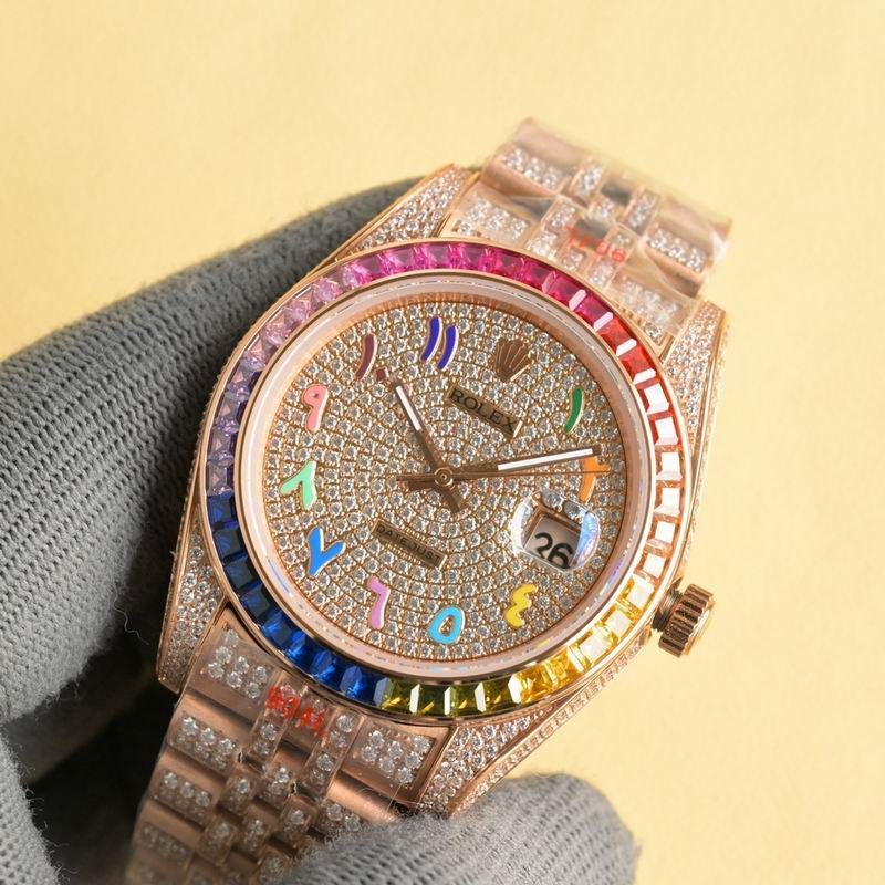Rolex Datejust Rainbow Bezel Diamond Pavé Rose Gold