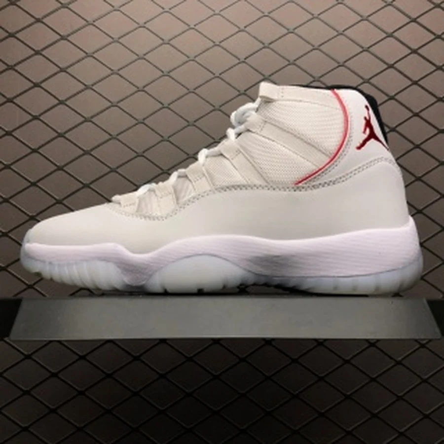 Jordan 11 Platinum Tint Red — Gallery