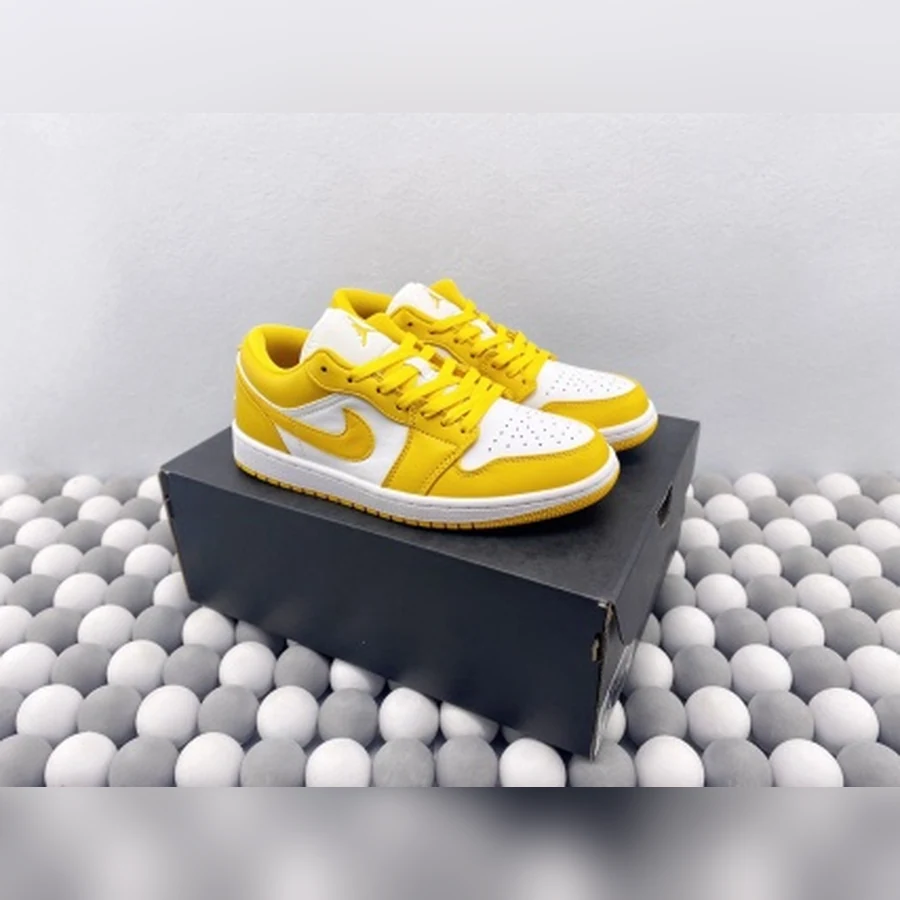 Jordan 1 Low Yellow White