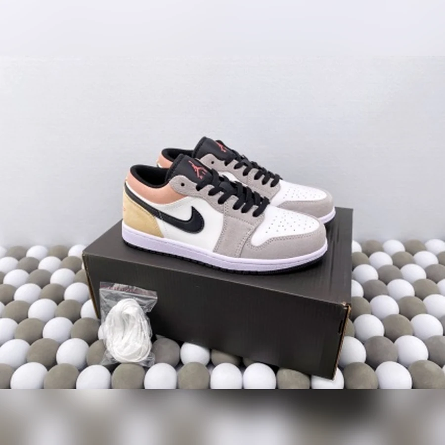 Jordan 1 Low Grey Pink Tan White