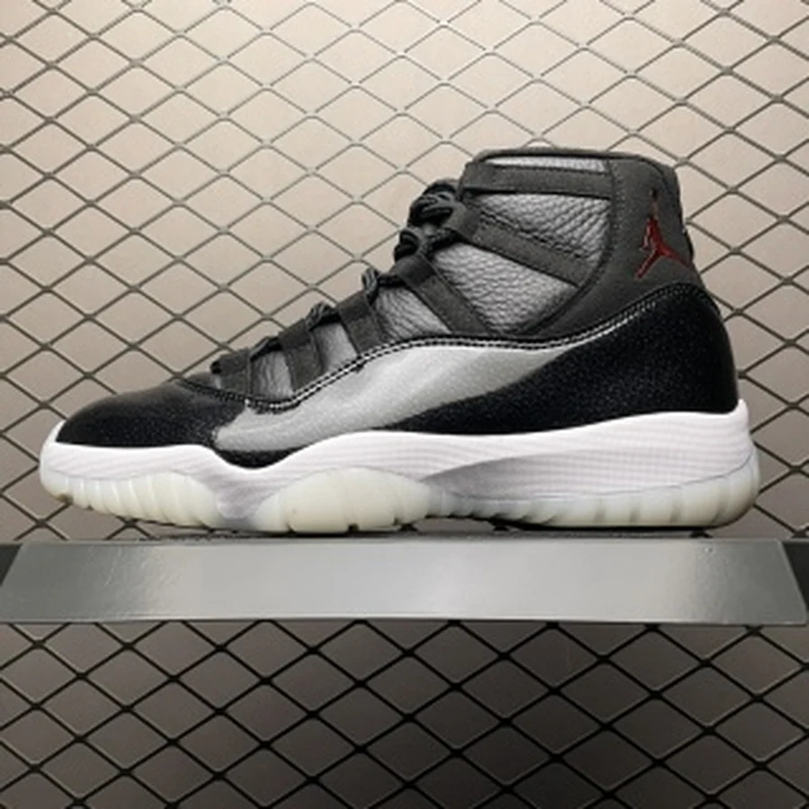 Jordan 11 Black White Red High — Gallery
