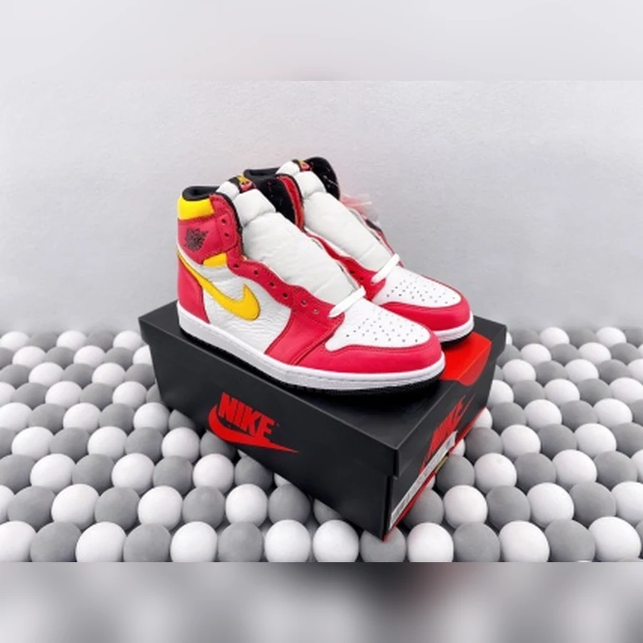 Jordan 1 High Light Fusion Red Yellow White