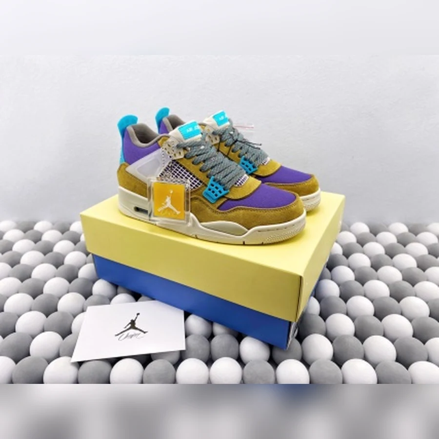 Jordan 4 Desert Moss Purple Blue