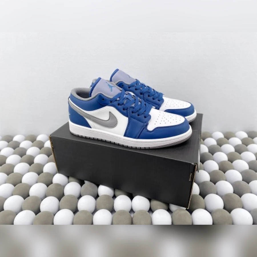 Jordan 1 Low Blue White Grey