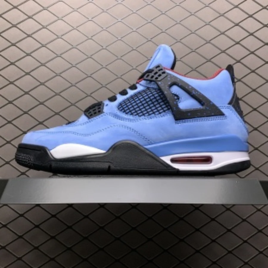 Jordan 4 University Blue Black Red — Gallery