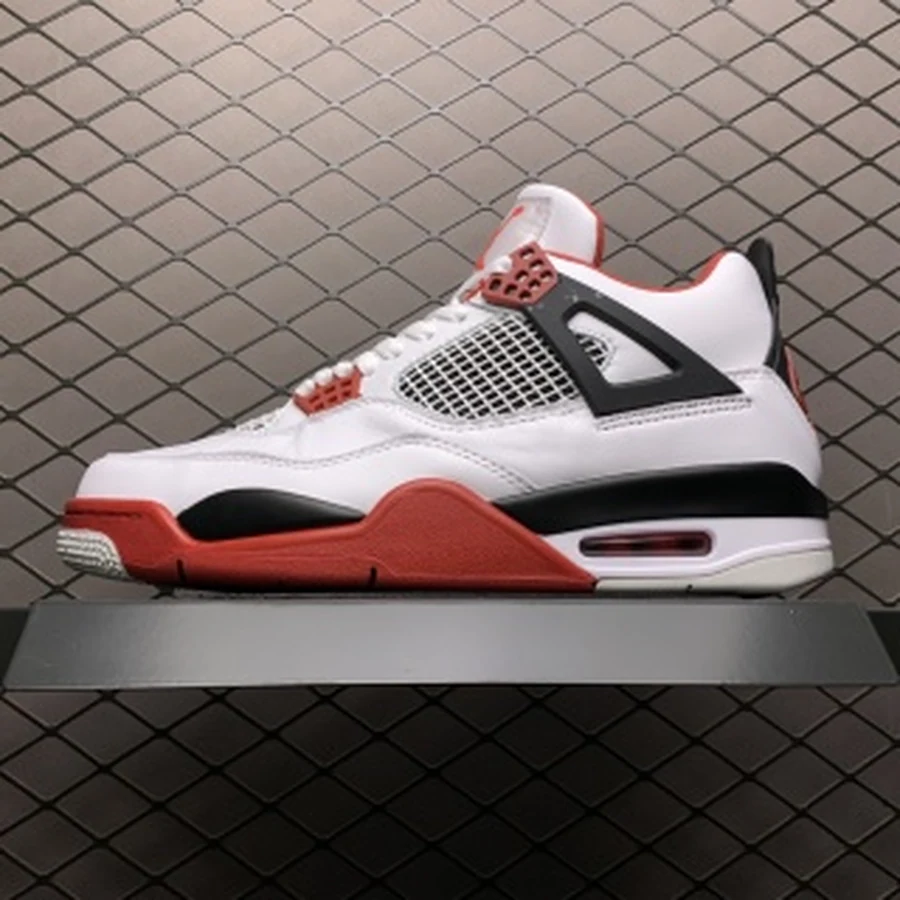 Jordan 4 White Fire Red Black — Gallery