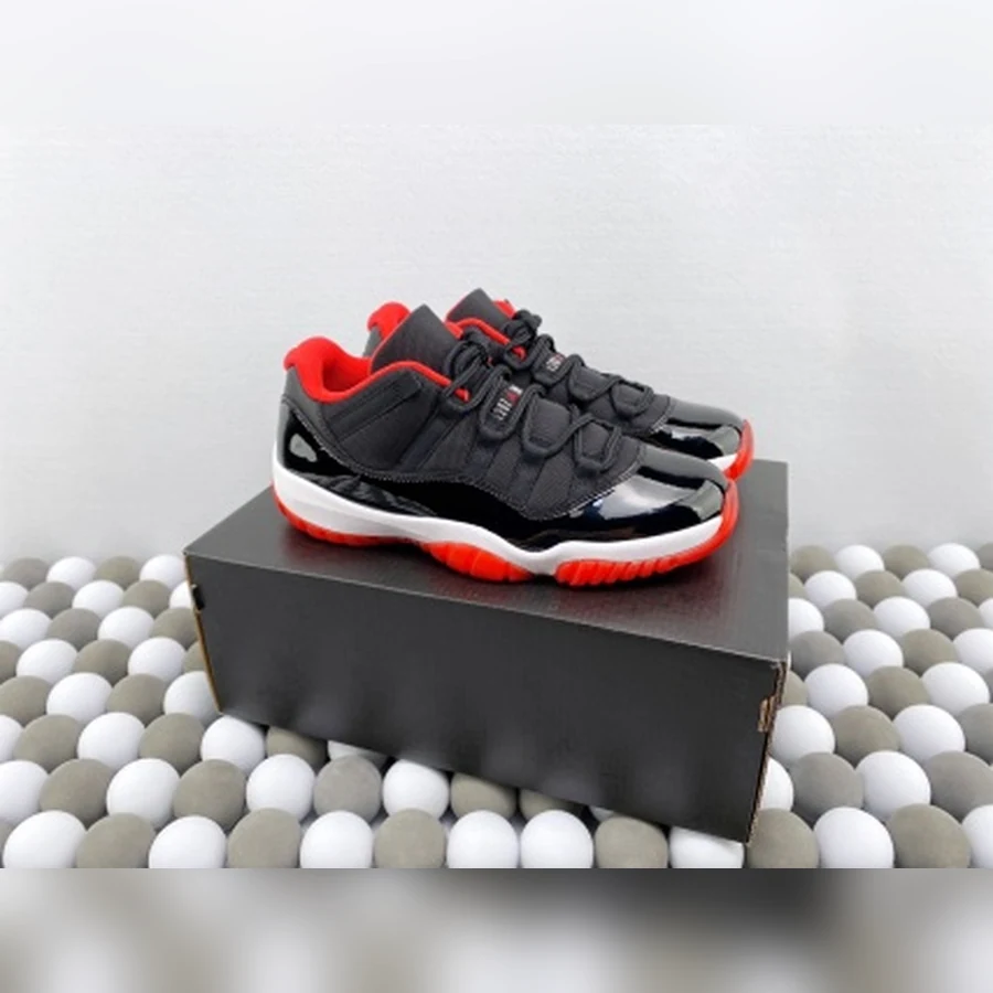 Jordan 11 Black Red White Low