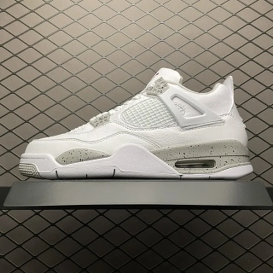 Jordan 4 White Grey Speckled