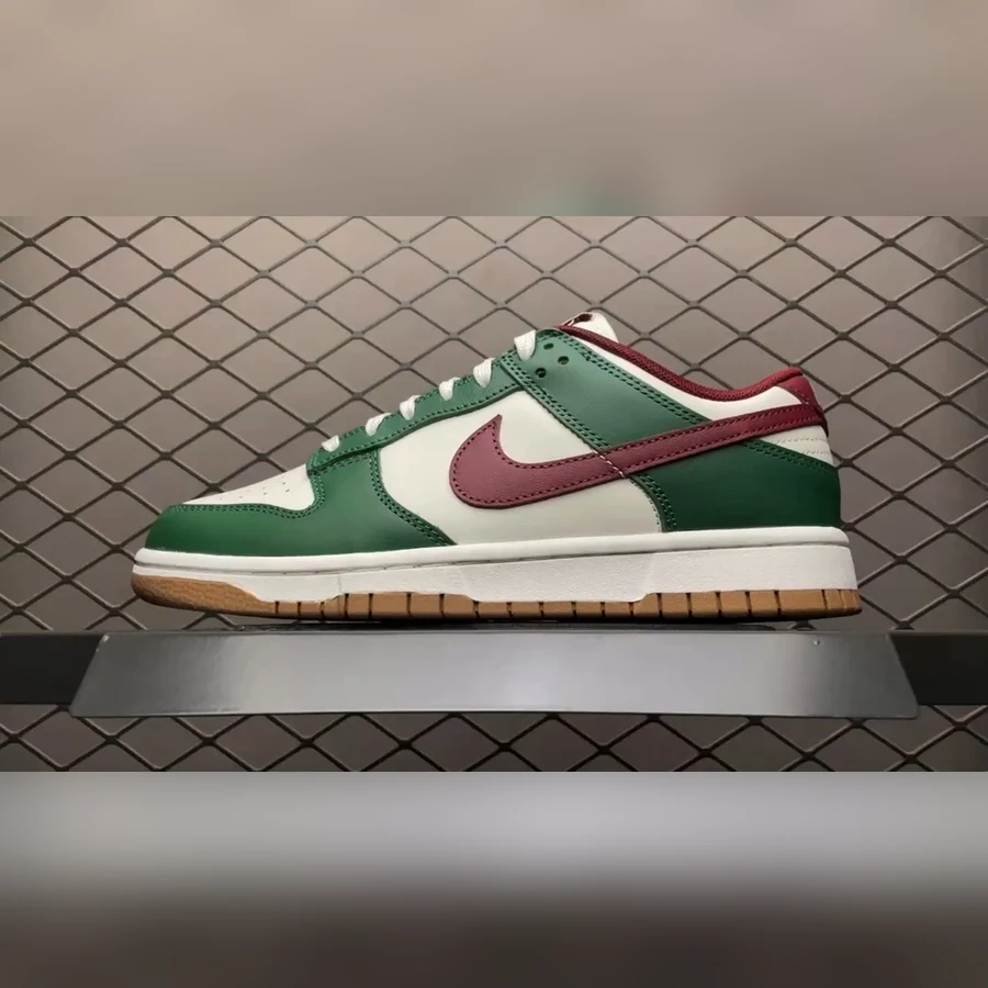 Nike Dunk Low Green Burgundy White Gum