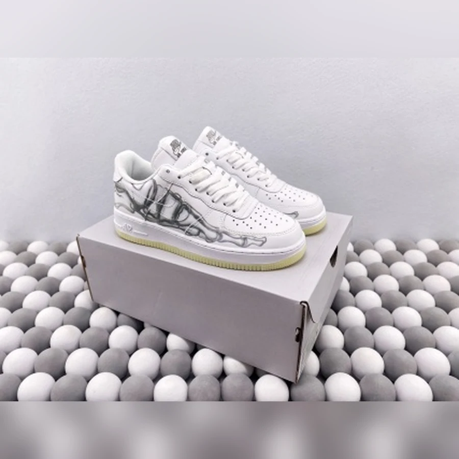 Nike Air Force 1 White Skeleton Grey