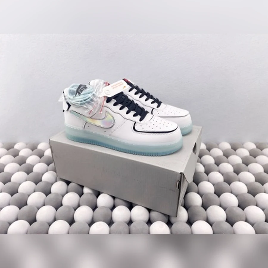 Nike Air Force 1 White Iridescent Ice Blue