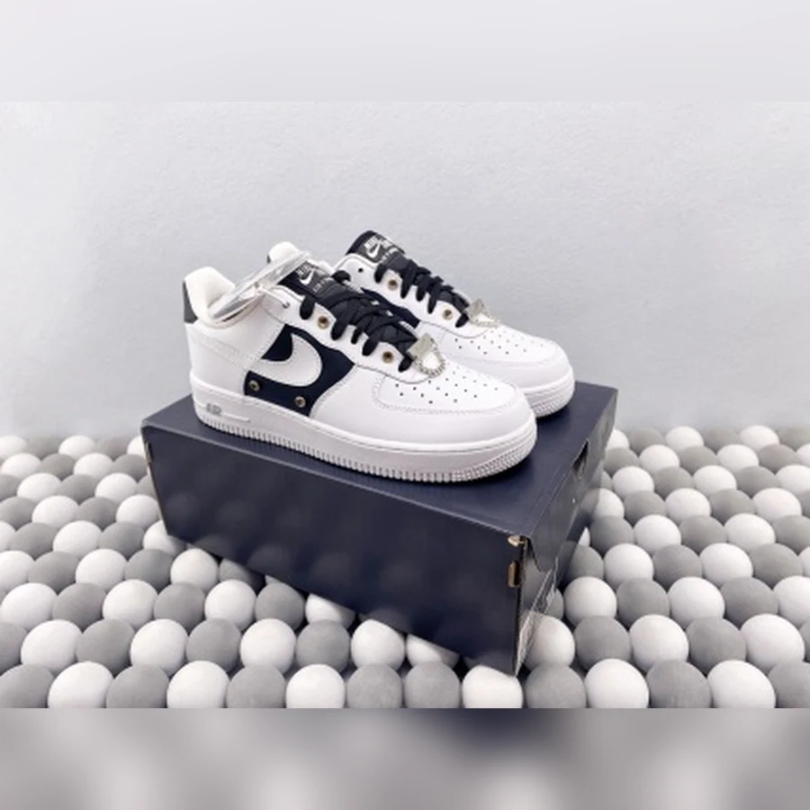 Nike Air Force 1 White Black Cut Out