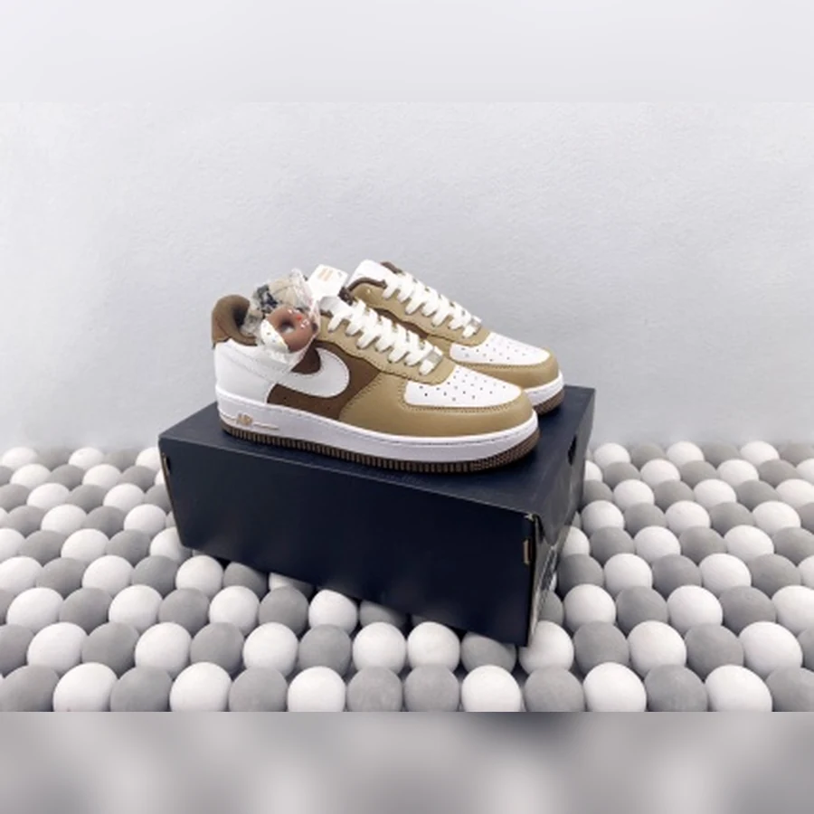 Nike Air Force 1 Tan Brown White