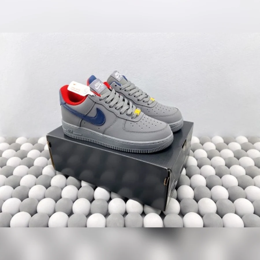 Nike Air Force 1 Grey Navy Red